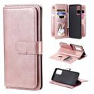 For OPPO Reno5 Pro 5G Multifunctional Magnetic Copper Buckle Horizontal Flip Solid Color Leather Case with 10 Card Slots & Wallet & Holder & Photo Frame(Rose Gold) - 1