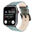 Snakeskin Leather Replacement Watch Band For Apple Watch Ultra 49mm / Series 8&7 45mm / SE 2&6&SE&5&4 44mm / 3&2&1 42mm(Green) - 1