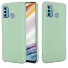 For Motorola Moto G60 Solid Color Liquid Silicone Dropproof Full Coverage Protective Case(Green) - 1