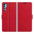 For TCL 20 Pro 5G R64 Texture Single Horizontal Flip Protective Case with Holder & Card Slots & Wallet& Photo Frame(Red) - 1