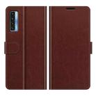 For TCL 20S / 20 5G / 20L R64 Texture Single Horizontal Flip Protective Case with Holder & Card Slots & Wallet& Photo Frame(Brown) - 1