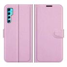 For TCL 20 Pro 5G Litchi Texture Horizontal Flip Protective Case with Holder & Card Slots & Wallet(Pink) - 1