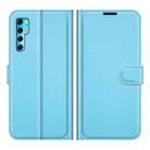 For TCL 20 Pro 5G Litchi Texture Horizontal Flip Protective Case with Holder & Card Slots & Wallet(Blue) - 1