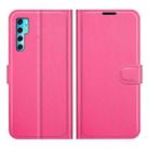 For TCL 20 Pro 5G Litchi Texture Horizontal Flip Protective Case with Holder & Card Slots & Wallet(Rose Red) - 1