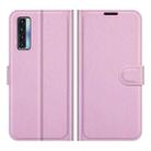 For TCL 20S / 20 5G / 20L Litchi Texture Horizontal Flip Protective Case with Holder & Card Slots & Wallet(Pink) - 1