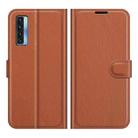 For TCL 20S / 20 5G / 20L Litchi Texture Horizontal Flip Protective Case with Holder & Card Slots & Wallet(Brown) - 1