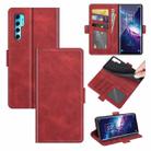 For TCL 20 Pro 5G Dual-side Magnetic Buckle Horizontal Flip Leather Case with Holder & Card Slots & Wallet(Red) - 1