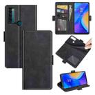 For TCL 20 SE Dual-side Magnetic Buckle Horizontal Flip Leather Case with Holder & Card Slots & Wallet(Black) - 1