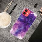 For iPhone 13 mini Abstract Marble Pattern TPU Protective Case (Abstract Purple) - 1