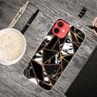 For iPhone 13 mini Abstract Marble Pattern TPU Protective Case (Rhombus Black) - 1