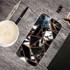 For iPhone 13 Pro Abstract Marble Pattern TPU Protective Case (Rhombus Black) - 1