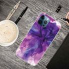 For iPhone 13 Pro Max Abstract Marble Pattern TPU Protective Case (Abstract Purple) - 1