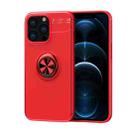 For iPhone 13 Pro Metal Ring Holder 360 Degree Rotating TPU Case (Red+Red) - 1