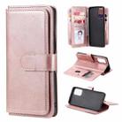 For Samsung Galaxy A82 5G Multifunctional Magnetic Copper Buckle Horizontal Flip Solid Color Leather Case with 10 Card Slots & Wallet & Holder & Photo Frame(Rose Gold) - 1