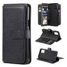 For LG K42 Multifunctional Magnetic Copper Buckle Horizontal Flip Solid Color Leather Case with 10 Card Slots & Wallet & Holder & Photo Frame(Black) - 1