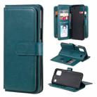 For LG K92 Multifunctional Magnetic Copper Buckle Horizontal Flip Solid Color Leather Case with 10 Card Slots & Wallet & Holder & Photo Frame(Dark Green) - 1