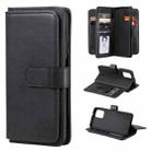 For Xiaomi Redmi Note 10 4G Multifunctional Magnetic Copper Buckle Horizontal Flip Solid Color Leather Case with 10 Card Slots & Wallet & Holder & Photo Frame(Black) - 1