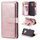 For Huawei Y9a Multifunctional Magnetic Copper Buckle Horizontal Flip Solid Color Leather Case with 10 Card Slots & Wallet & Holder & Photo Frame(Rose Gold) - 1