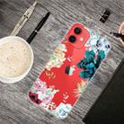 For iPhone 13 mini Painted Pattern High Transparent TPU Protective Case (Gem Flower) - 1
