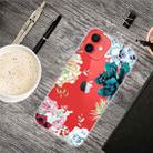 For iPhone 13 Painted Pattern High Transparent TPU Protective Case(Gem Flower) - 1