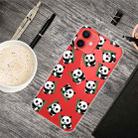 For iPhone 13 Painted Pattern High Transparent TPU Protective Case(Panda) - 1