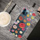 For iPhone 13 Pro Painted Pattern High Transparent TPU Protective Case (Donuts) - 1
