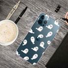 For iPhone 13 Pro Max Painted Pattern High Transparent TPU Protective Case (White Sea Lion) - 1