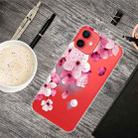 For iPhone 13 mini Painted Pattern High Transparent TPU Protective Case (Cherry Blossoms) - 1