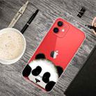 For iPhone 13 Painted Pattern High Transparent TPU Protective Case(Hug Face Panda) - 1