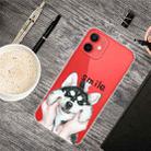 For iPhone 13 Painted Pattern High Transparent TPU Protective Case(Pinch Face Dog) - 1