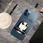 For iPhone 13 Pro Painted Pattern High Transparent TPU Protective Case (Penguin) - 1