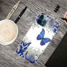 For iPhone 13 Pro Painted Pattern High Transparent TPU Protective Case (White Flower Butterfly) - 1