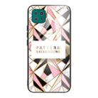 For Samsung Galaxy A22 5G Marble Tempered Glass Back Cover TPU Border Case(HCBL-17) - 1