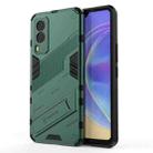 For vivo V21e 5G Punk Armor 2 in 1 PC + TPU Shockproof Case with Invisible Holder(Green) - 1