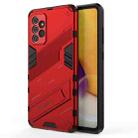 For Samsung Galaxy A72 5G / 4G Punk Armor 2 in 1 PC + TPU Shockproof Case with Invisible Holder(Red) - 1