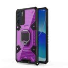 For OPPO Reno6 Space PC + TPU Ring Holder Protective Case(Purple) - 1