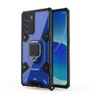For OPPO Reno6 Pro Space PC + TPU Ring Holder Protective Case(Blue) - 1