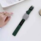 Nylon Watch Band For Apple Watch Ultra 49mm&Watch Ultra 2 49mm / Series 9&8&7 45mm / SE 3&SE 2&6&SE&5&4 44mm / 3&2&1 42mm(Dark Green) - 1