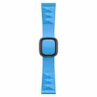 Modern Style Silicone Watch Band For Apple Watch Series 8&7 41mm / SE 2&6&SE&5&4 40mm / 3&2&1 38mm, Style:Black Buckle(Lake Blue) - 1