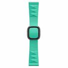 Modern Style Silicone Watch Band For Apple Watch Series 8&7 41mm / SE 2&6&SE&5&4 40mm / 3&2&1 38mm, Style:Black Buckle(Mint Green) - 1