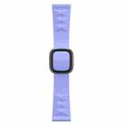 Modern Style Silicone Watch Band For Apple Watch Series 8&7 41mm / SE 2&6&SE&5&4 40mm / 3&2&1 38mm, Style:Black Buckle(Purple) - 1