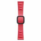 Modern Style Silicone Watch Band For Apple Watch Series 8&7 41mm / SE 2&6&SE&5&4 40mm / 3&2&1 38mm, Style:Black Buckle(Red) - 1