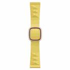 Modern Style Silicone Watch Band For Apple Watch Series 8&7 41mm / SE 2&6&SE&5&4 40mm / 3&2&1 38mm, Style:Rose Gold Buckle(Yellow) - 1