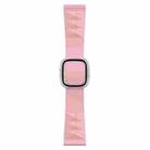 Modern Style Silicone Watch Band For Apple Watch Series 8&7 41mm / SE 2&6&SE&5&4 40mm / 3&2&1 38mm, Style:Silver Buckle(Light Pink) - 1