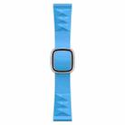 Modern Style Silicone Watch Band For Apple Watch Series 9&8&7 41mm / SE 3&SE 2&6&SE&5&4 40mm / 3&2&1 38mm, Style:Silver Buckle(Lake Blue) - 1
