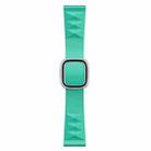 Modern Style Silicone Watch Band For Apple Watch Series 8&7 41mm / SE 2&6&SE&5&4 40mm / 3&2&1 38mm, Style:Silver Buckle(Mint Green) - 1