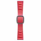 Modern Style Silicone Watch Band For Apple Watch Series 9&8&7 41mm / SE 3&SE 2&6&SE&5&4 40mm / 3&2&1 38mm, Style:Silver Buckle(Red) - 1