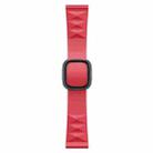 Modern Style Silicone Watch Band For Apple Watch Ultra 49mm / Series 8&7 45mm / SE 2&6&SE&5&4 44mm / 3&2&1 42mm, Style:Black Buckle(Red) - 1
