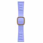 Modern Style Silicone Watch Band For Apple Watch Ultra 49mm&Watch Ultra 2 49mm / Series 9&8&7 45mm / SE 3&SE 2&6&SE&5&4 44mm / 3&2&1 42mm, Style:Rose Gold Buckle(Purple) - 1