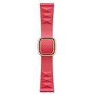 Modern Style Silicone Watch Band For Apple Watch Ultra 49mm&Watch Ultra 2 49mm / Series 9&8&7 45mm / SE 3&SE 2&6&SE&5&4 44mm / 3&2&1 42mm, Style:Rose Gold Buckle(Red) - 1